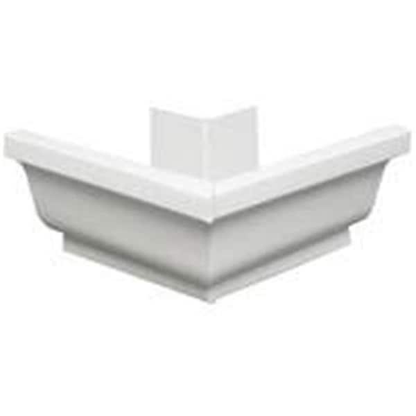 Amerimax Home Products Amerimax Home Products 27202 Aluminum Gutter Outside Mitre White - 5 In. 4772042 - main
